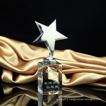 Metal Star Trophy Crystal Craft Awards Glass Trophy